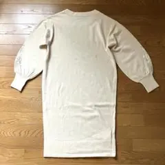 セルフォード　カシミヤレース袖ニットワンピース