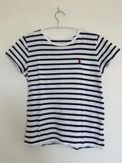 ラルフローレン 半袖Tシャツ 白・紺ストライプ ボーダー