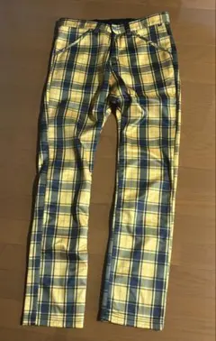チェック柄裏起毛あったかパンツ