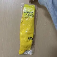 ATHLETA イエロー サッカーソックス 25-27cm