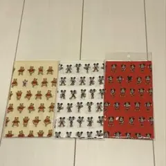ディズニー ハンカチ タオル ミッキー プー ミニー 3枚 レア 新品 当時物