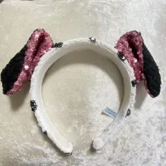 ディズニー　スパンコール耳付きカチューシャ