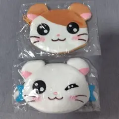 とっとこハム太郎 ふわふわフェイスポーチ ハム太郎 リボンちゃん2個セット
