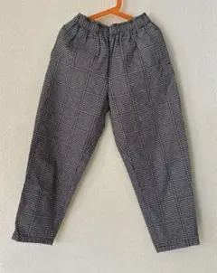 子供服140cm チェック柄カジュアルパンツ