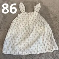 【9】プチバトー　コットンワンピース 86