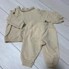 zara ベビー ベージュ イエロー トレーナー パンツ セット スウェット