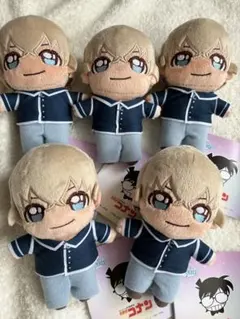 名探偵コナン KIRAMUCCHI ミニぬいぐるみ 安室　透　５点セット