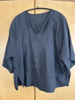 えみおわす 半袖シャツ チャコールグレー 着丈56身幅52 JURGENLEHL 