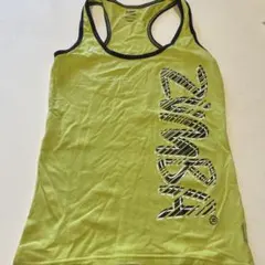 Zumba タンクトップ Mサイズ ライムグリーン　オレンジブレスレット付き