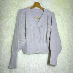 グレイル【F】 レディース ショート丈 ニットカーディガン 厚手 ベージュ