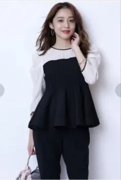 ジャスグリッティー❤︎5分袖シアーブラウスレイヤードニット - メルカリ