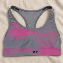 美品★Reebok グレー×ピンク スポーツブラ トレーニング