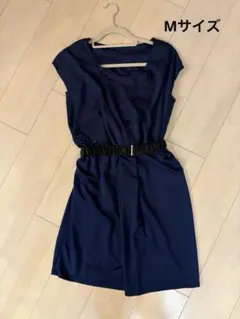 ネイビー ラップスタイル ワンピース