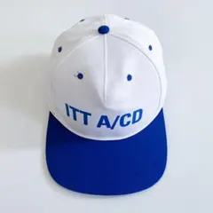 海外古著 印花 企業款 棒球帽 卡車帽 帽子 配色 藍 白