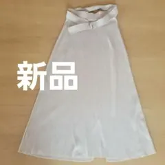 GU✴ホワイトリブ編みロングスカート