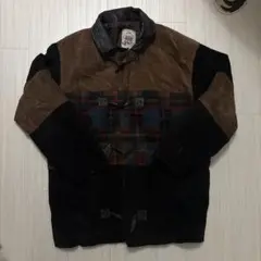 ダッフルコート 切替デザインジャケット vintage チェック 古着