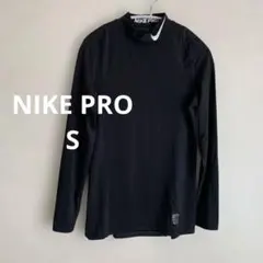 古着　NIKE PRO モックネック 長袖 トレーニングウェア S 黒　☺︎のサムネイル
