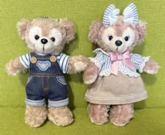 ダッフィとシェリーメイのぬいぐるみペア ボールチェーン付き