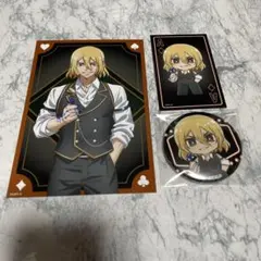 Dr.stone プリンセスカフェ　龍水　ミニキャラ　缶バッジ　カード　カジノ