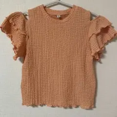 GU キッズ トップス 140 オレンジ フリルのサムネイル