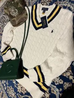 新品　POLO Ralph Lauren チルデンロゴケーブルニット