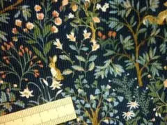 3m　 シャツコール 　森の動物 /ネイビー地　コールテン