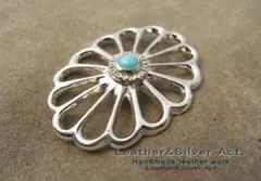 1点物 シルバーネックレスの金具 フックとターコイズプレート シルバー 