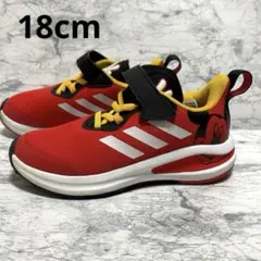 極美品★adidas ミッキーマウス 18cm コラボ レッドスニーカー