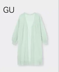 GU シアーカーディガン ミントグリーン　L