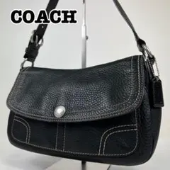 COACH hobo leather Flap Shoulder Bag y2k