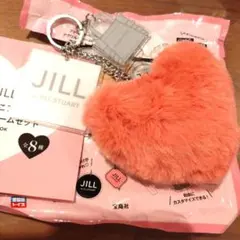 未使用ふわもこファー＆ロゴチャームセット スモーキーピンク JILLSTUART
