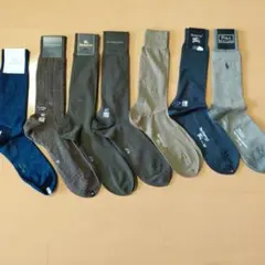 値下げ【新品、未使用】バーバリー、ポロラルフローレン他、ビジネスソックス 7足