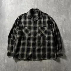 50’s BLOCKS オンブレ　シャドー　USA製　開襟　ヴィンテージ 50sンテージ米国製 BRENTブレント オンブレ シャドーチェック 開襟