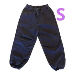 【美品】ユニクロC ワイドパラシュートパンツ デニム　ダークグレー　S