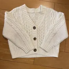 GUケーブル編みカーディガン140