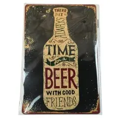 アンティーク風 看板 レトロ アメリカ雑貨 TIME BEER
