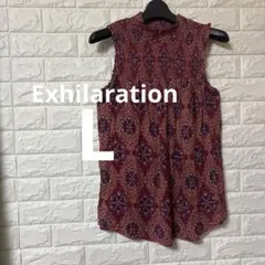 Exhilaration ノースリーブ　ブラウス 【L】　花柄　レディース　紫