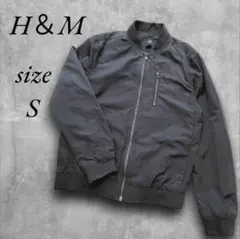 H＆M エイチアンドエム ブラック S ジップアップブルゾン メンズのサムネイル