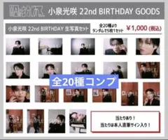 原因は自分にある。 小泉光咲 生誕 23rd生誕グッズ 生写真 コンプ