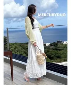 【新品タグ付き】 MERCURYDUO 透かし編みラメボレロカーディガンのサムネイル