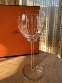HERMES エルメス　クリスタルワイングラス　ファンファーレ