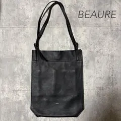【未使用級】BEAURE ビュレ トートバッグ 肩掛け ミニ カウレザー 黒のサムネイル