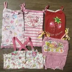 メゾピアノ　キャミ5点セット　120（110）　みっぷる、苺、みみちゃん