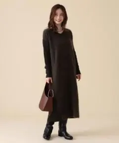 Demi-Luxe BEAMSフラッフィVネックワンピース