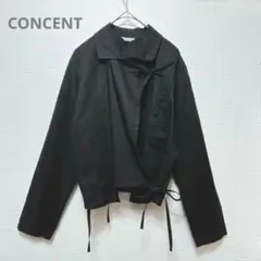 【CONCENT】コンセント　ジャケット　羽織り　薄手　コットン100 ブラック