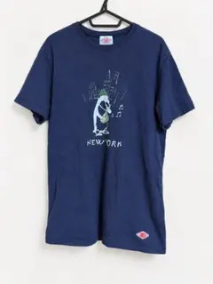 LUMBER Tシャツ ネイビー ペンギン ニューヨーク　YOUTH-XL