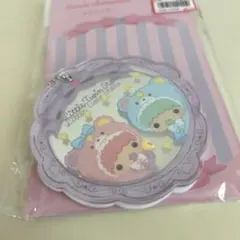 【匿名発送】リトルツインスターズ スライドミラー キーホルダー　パフポフ