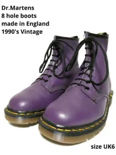 カラーパープル！英国製！極上美品！ドクターマーチン8ホールUK6紫イングランド