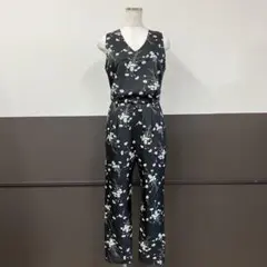 snidel スナイデル　オールインワン　ノースリーブ　ブラック　花柄　サイズ0