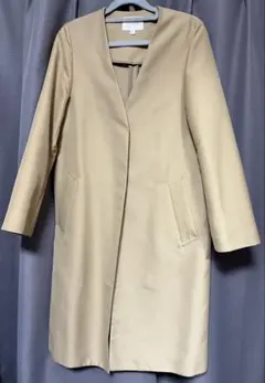 BEAUTY&YOUTH ノーカラーコート S ベージュ